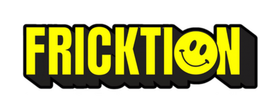 Fricktion logo with a smiley face as the letter 'O'